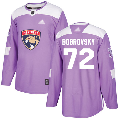 Adidas Panthers #72 Sergei Bobrovsky Purple Authentic Fights Cancer Stitched Youth NHL Jersey